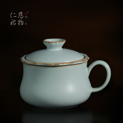 景德镇汝窑茶杯泡茶专用礼盒装