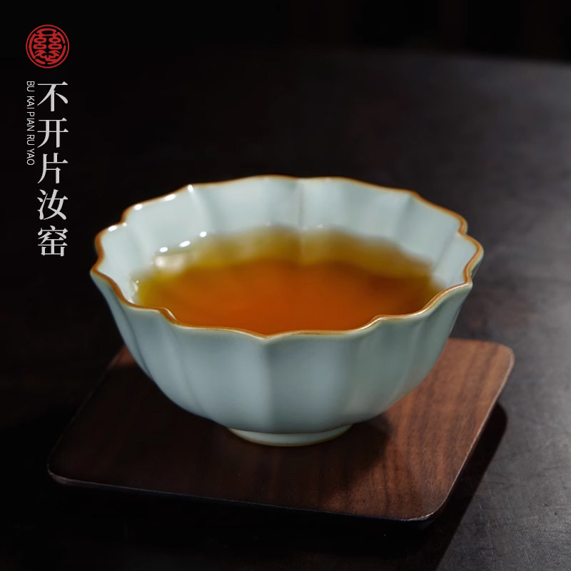 汝窑手工茶杯主人杯单杯陶瓷品茗杯茶盏青瓷景德镇汝瓷礼品荷瓣杯,餐饮具,茶杯,淘宝优惠券,粉丝福利购,淘宝优惠卷