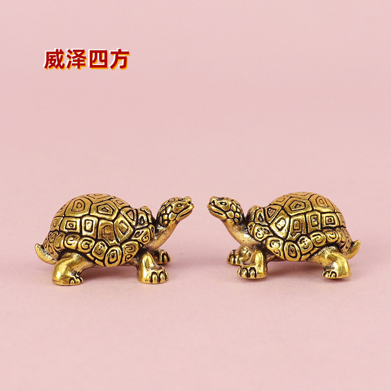 霸下龙龟黄铜工艺品摆件家居摆件景区摆摊小乌龟富甲天下龟壳