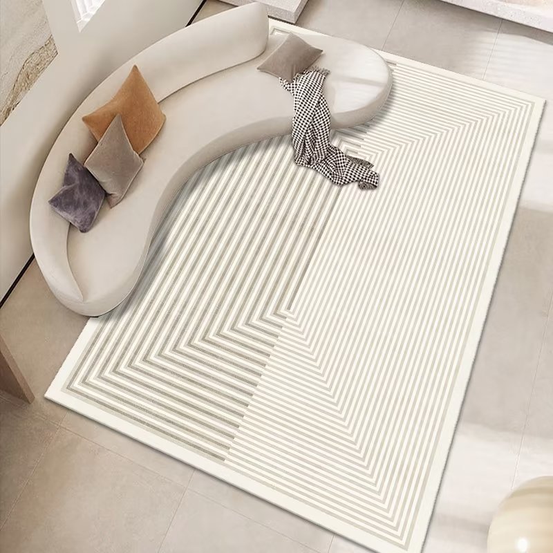 新款日式侘寂风卧室床边毯脚垫