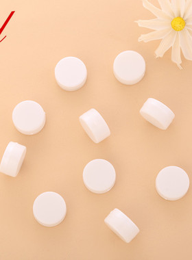 新款 塑料扁盒 手工宝宝毛绒玩具发声配件白色扁圆玩偶内置摇铃响