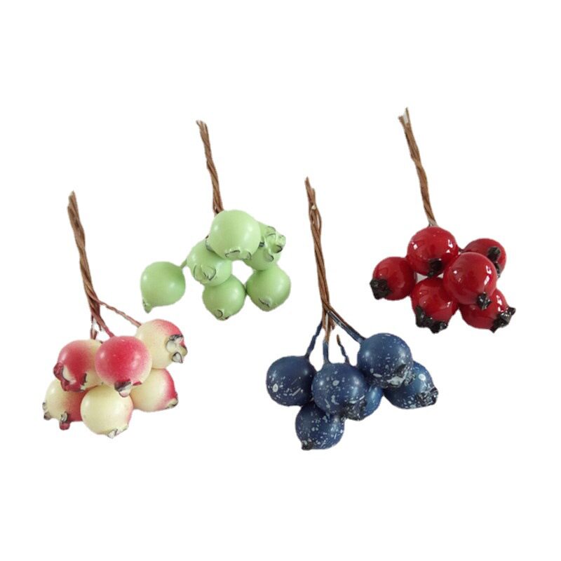 仿真泡沫浆果 仿真圣诞果子红果 zakka插花配件 花环材料
