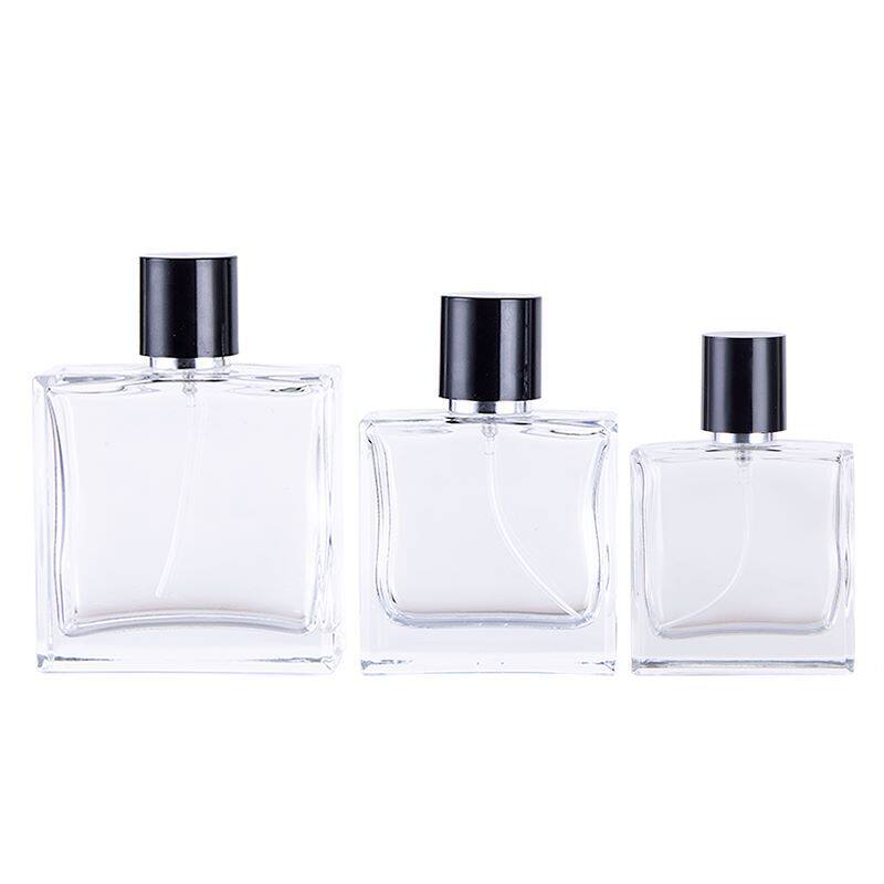 现货30ml50ml100ml方形瓶香水喷雾瓶化妆品分装瓶便携式玻璃空瓶