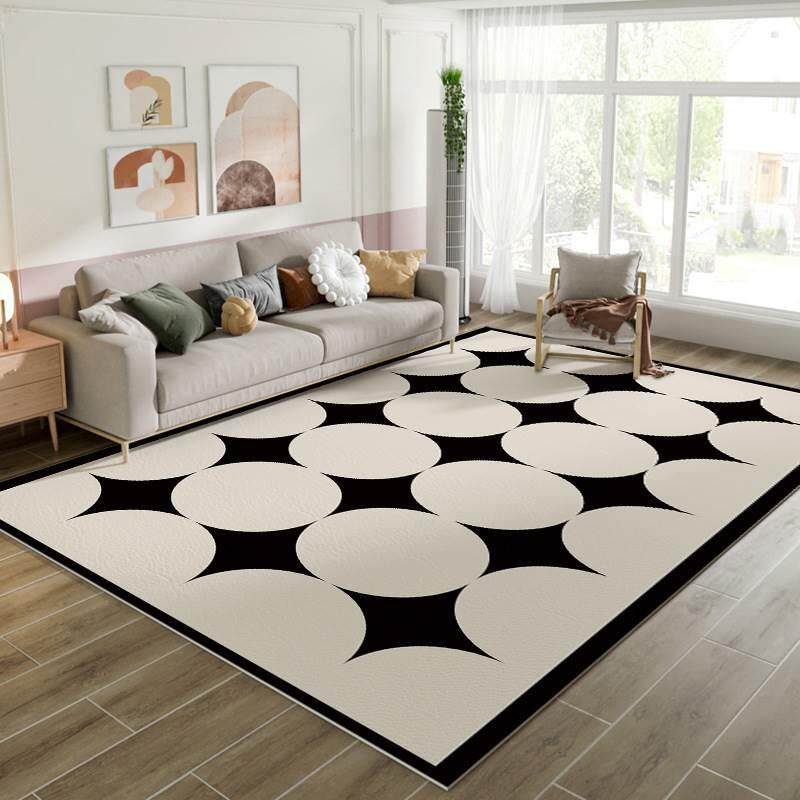 轻奢客厅水晶绒地毯大面积全铺沙发茶几耐脏地毯家用隔凉防滑地毯