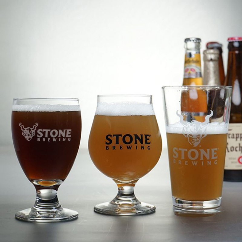 STONE美国巨石精酿啤酒杯高脚杯家用IPA酒杯郁金香杯可定制logo
