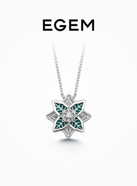 EGEM意境大叶珐琅项链女S925纯银高级感吊坠原创新中式高级小众
