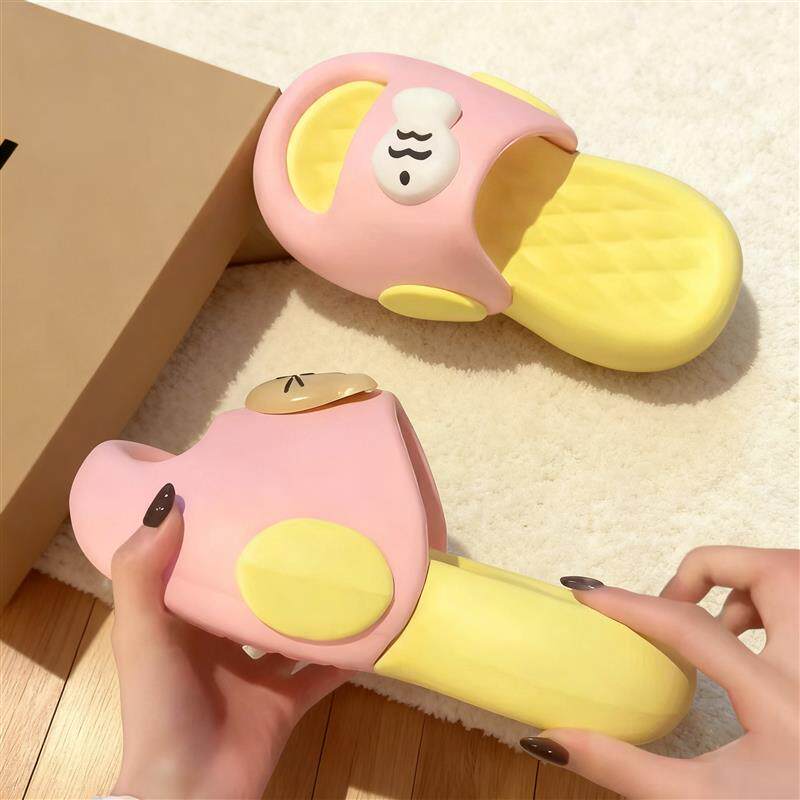 可爱外穿厚底防滑防臭室内家居拖鞋女2026新款踩屎感增高沙滩凉拖