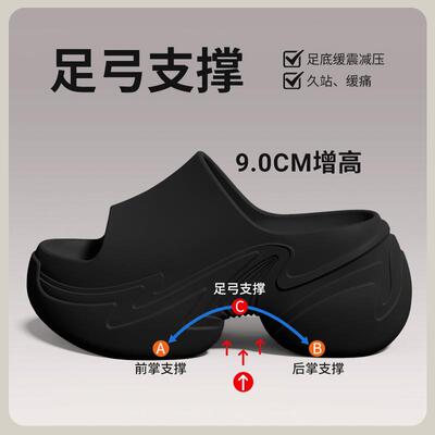 9.0CM厚底拖鞋女夏季外穿2025
