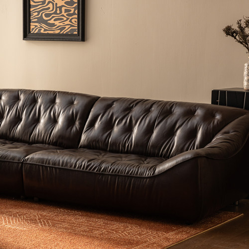 支吾轻舟进口头层牛皮真皮沙发