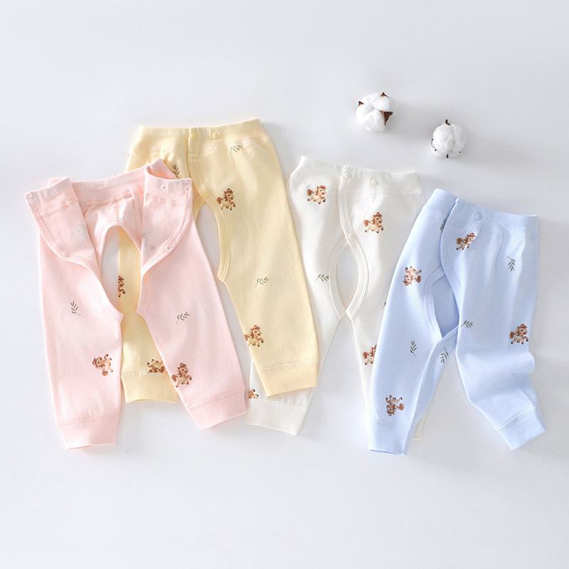 婴儿开裆裤纯棉新生儿打底秋裤男女宝宝长裤春秋单层无骨童趣长裤,童装/婴儿装/亲子装,裤子,淘宝优惠券,粉丝福利购,淘宝优惠卷