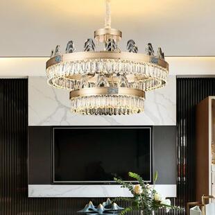 轻奢水晶吊灯2023年新款客厅主灯大气别墅后现代简约卧室餐厅灯具