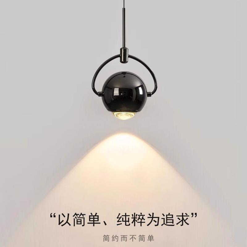 单头网红极简长线小吊灯现代简约创意灯可升降卧室床头吊灯高级