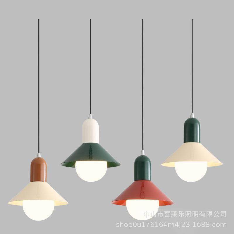 卧室床头灯房间吊灯温馨简约现代单头吧台小吊灯奶油风餐厅灯具