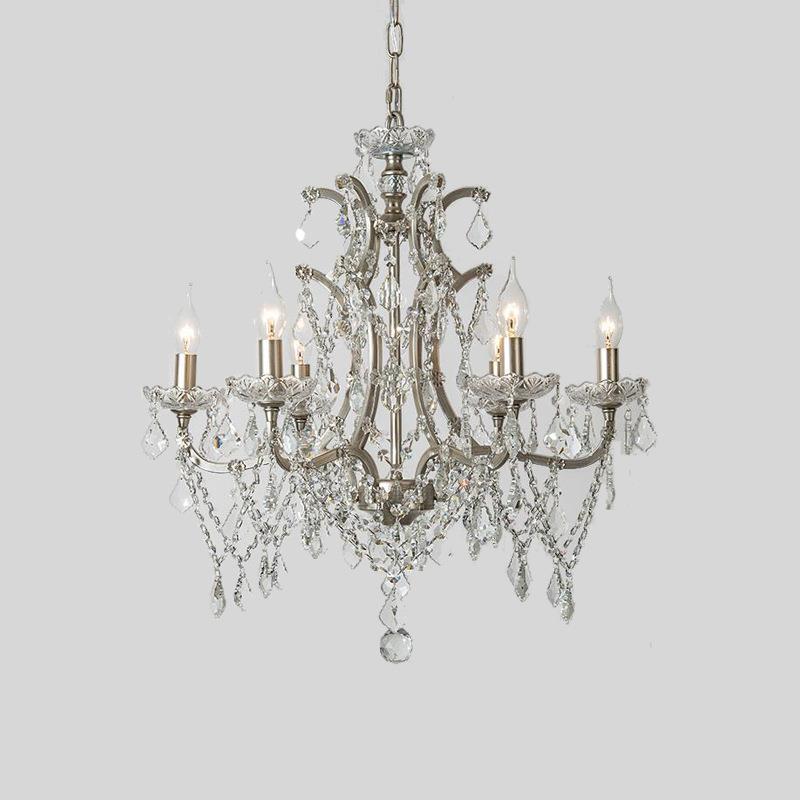 美式吊灯轻奢客厅餐厅灯复古法式宫廷水晶灯欧式别墅公主房卧室灯