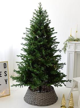 NUCHI跨境新品圣诞树豪华加密PE混合裸树1.5米圣诞自动树绿色树