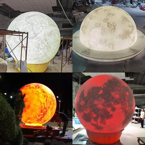 星球月球商场景区景点发光装饰 制作大小尺寸月球星球