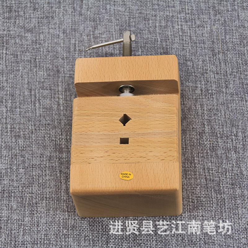 大号榉木 香樟木印床 篆刻床 雕刻印章夹具 篆刻工具实木木制图片
