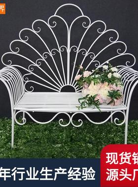 百界欧式铁艺椅休闲婚庆道具椅子装饰创意家居商场摆设品金属椅