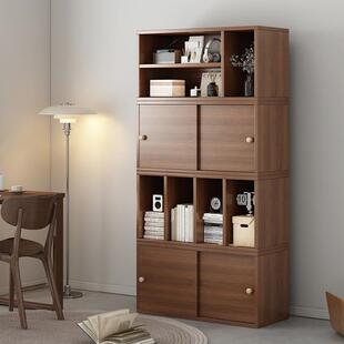 书架落地置物架自由组合柜子储物柜客厅靠墙收纳柜展示柜实木书柜
