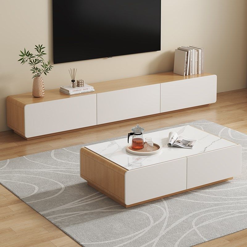 精选实木电视柜茶几组合现代简约家用客厅储物柜小户型落地式电视,住宅家具,电视柜,淘宝优惠券,粉丝福利购,淘宝优惠卷