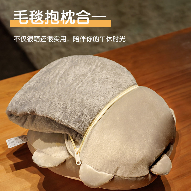 精选可爱龙猫空调毯子三合一 办公室抱枕被子两用午睡枕趴着睡觉,居家布艺,抱枕被,淘宝优惠券,粉丝福利购,淘宝优惠卷