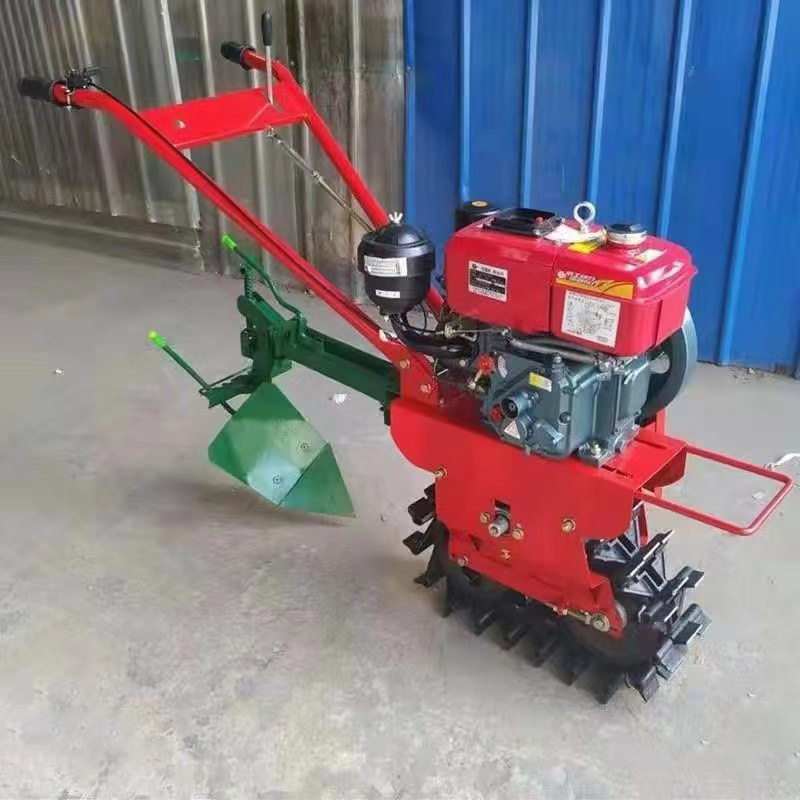 手推汽油柴油8马力单链轨双链轨耕地机开沟播种机旋耕锄草施肥机