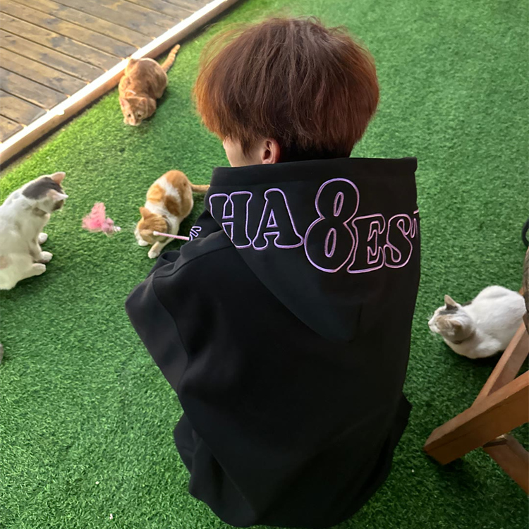 美式hiphop卫衣国潮高街慵懒连帽