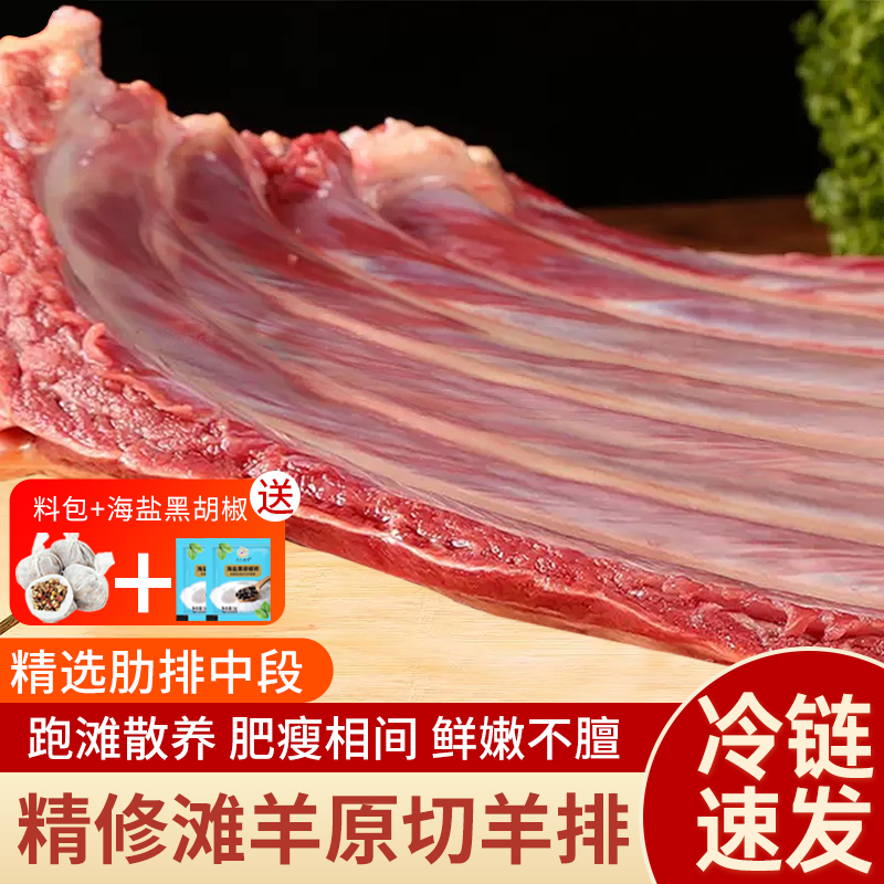 精修滩羊羊肋排肥瘦相间不腥不膻