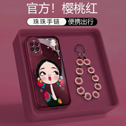 樱桃红嘟嘴女孩适用华为nova15/14手机壳新品高级感nova16pro网红爆款手机壳nova13/12/11防摔外壳保护套女生