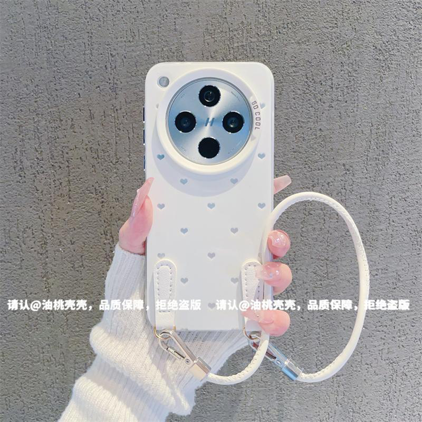 ins风小清新碎花爱心适用oppofindx8pro手机壳新款高级感findx7网红爆款手机壳findx6/5防摔外壳挂绳保护套女