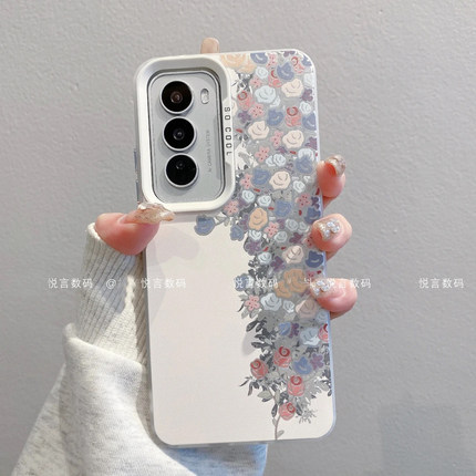 ins风小清新复古花朵适用opporeno12/13pro手机壳高级感小众reno11/10网红手机套reno9/8/7硅胶防摔保护套女