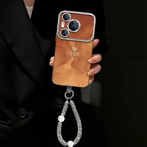 ins风小清新平安喜乐适用华为pura70pro手机壳新款高级感pura80网红爆款手机壳p60/p50/p40防摔外壳保护套女