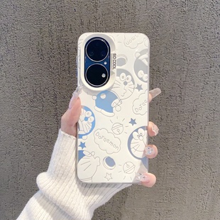 ins风卡通哆啦猫适用华为p50pro手机壳高级感个性创意p60小清新手机套p40/p30pro小众可爱时尚防摔男女保护壳