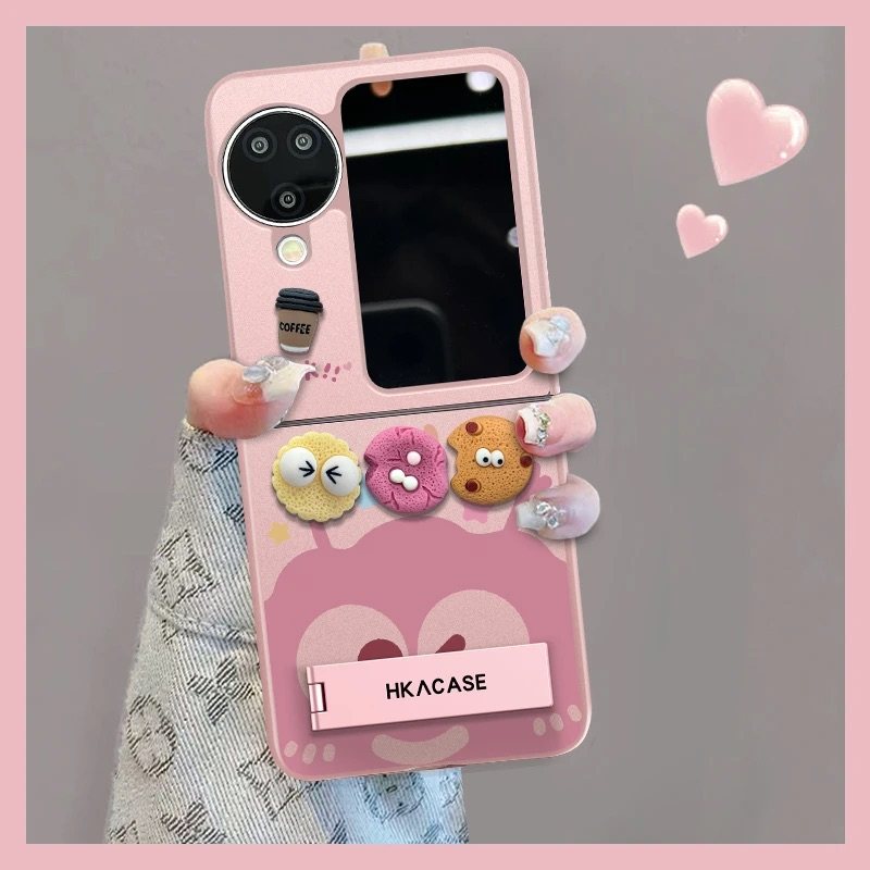 2025新款煤球金属漆折叠壳适用oppofindn3flip手机壳新款简约可爱oppofindn3外壳高级折叠屏支架保护壳女款