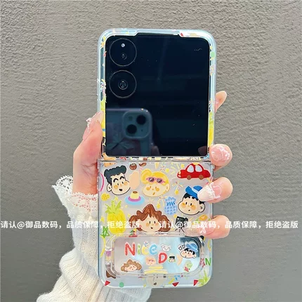 ins风满屏小新家族适用小米mixflip手机壳高级感小众网红爆款折叠屏手机壳magicvflip硅胶外壳防摔保护套女