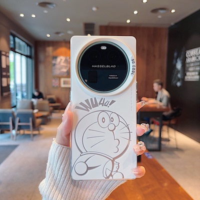 ins风可爱卡通哆啦猫适用oppofindx6pro手机壳新款高级感小众findx7pro潮流网红手机套findx8pro防摔保护套女