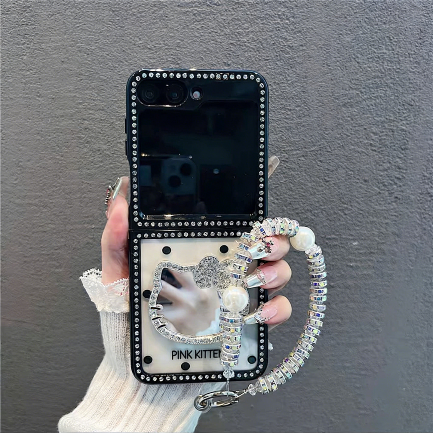 ins风波点可爱猫适用三星zflip6/5手机壳新款高级感mixflip网红爆款折叠手机壳zflip4/3硅胶防摔外壳保护套女