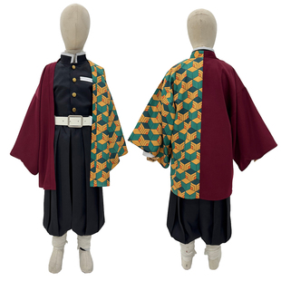 控想派系鬼灭之刃儿童富冈义勇童装队服背后印花COS服