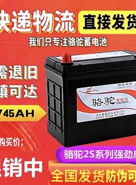 骆驼电瓶12V45AH长安之星宏光S骐达轩逸阳光K2蓄电池