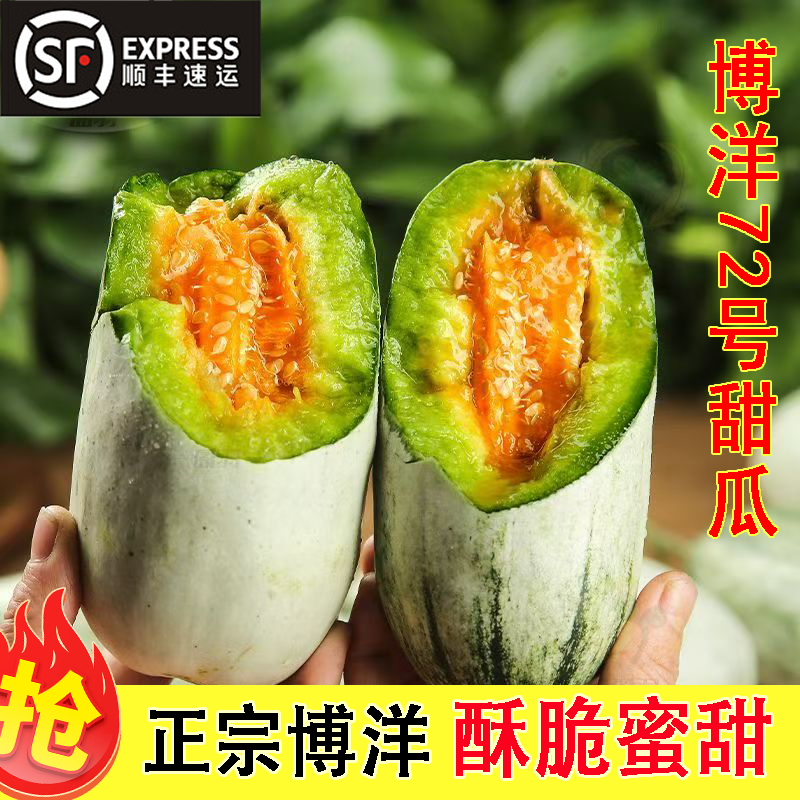甜瓜博洋72号羊角蜜顺丰冰淇淋当季整箱新鲜水果超甜正宗脆山东现