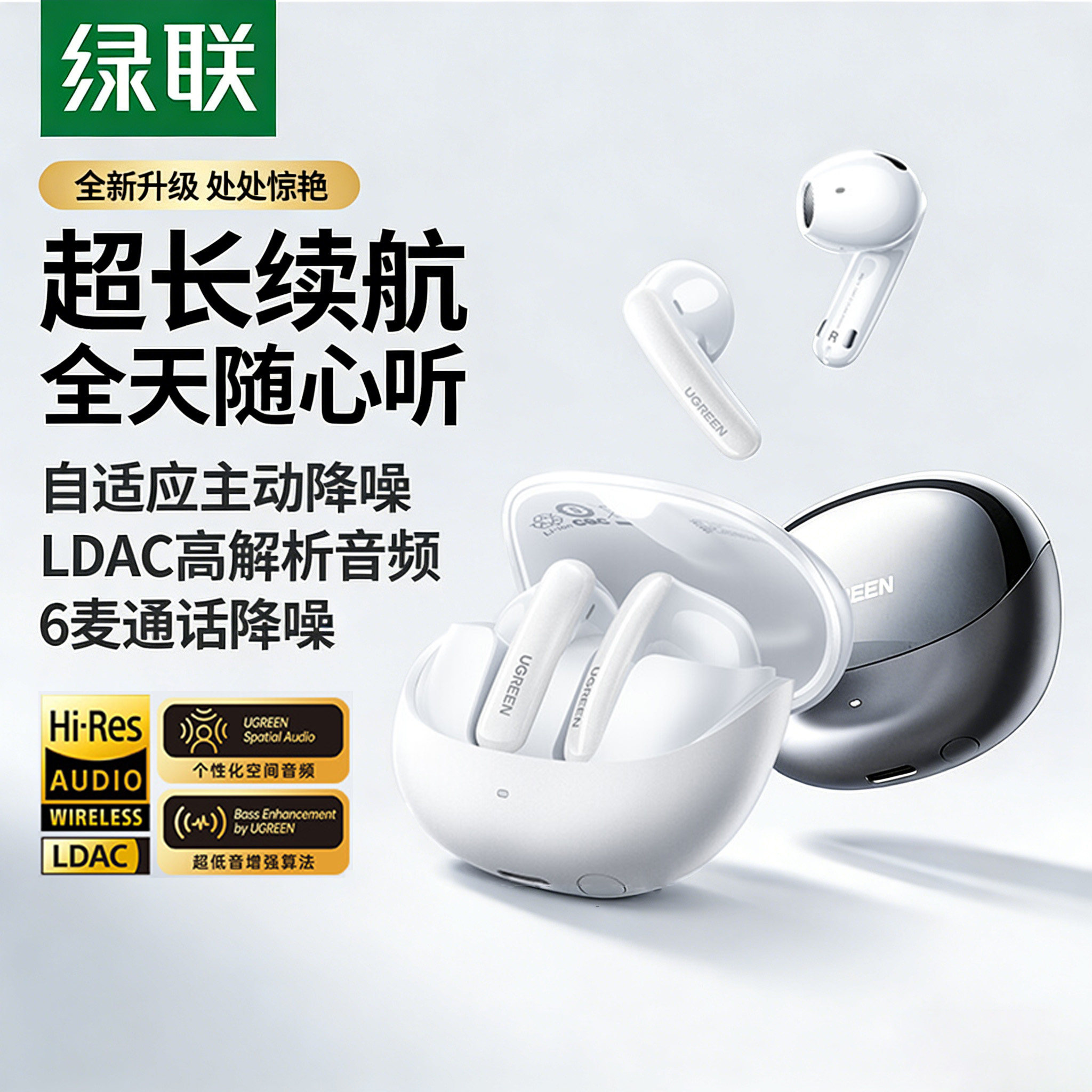 绿联H6Pro+蓝牙耳机半入耳WS215