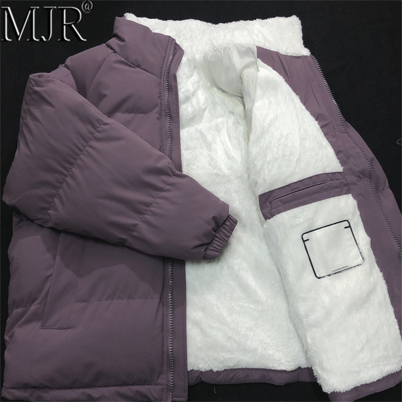 潮牌男士防寒保暖羊羔绒棉服2026新款高级感加绒加厚男装冬装外套