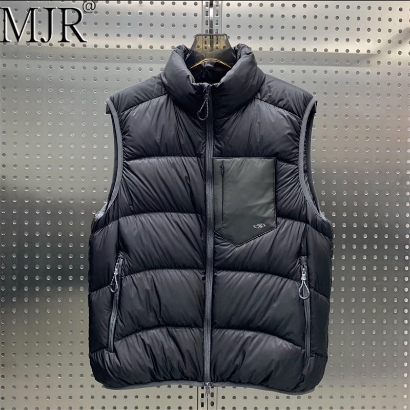 高端男士保暖羽绒棉马甲2025新款高级感韩版加厚立领男装冬装外套