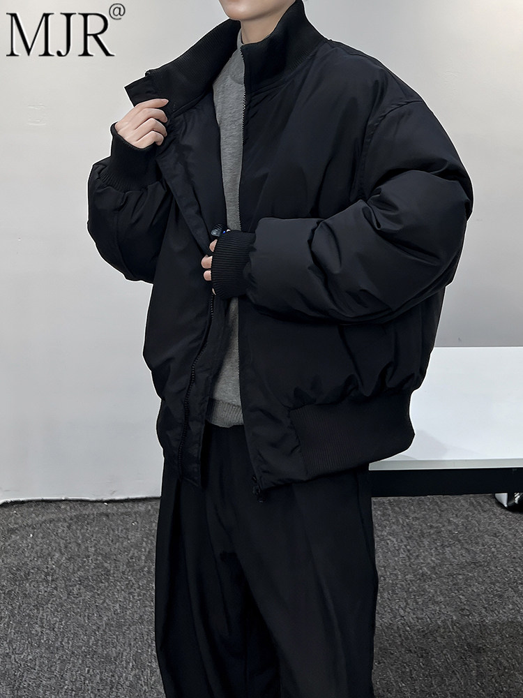 潮牌男士棉衣外套2025新款秋冬季高级感男装美式飞行员夹克上衣男