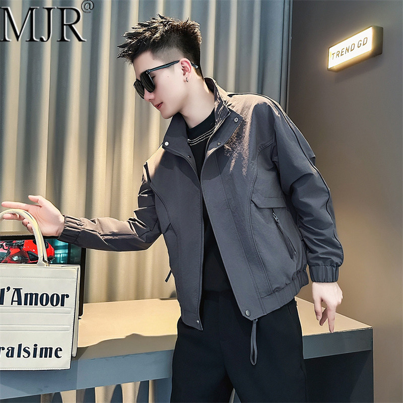 潮牌男士工装夹克2025年秋冬季新款高端拼接痞帅外套男款休闲上衣