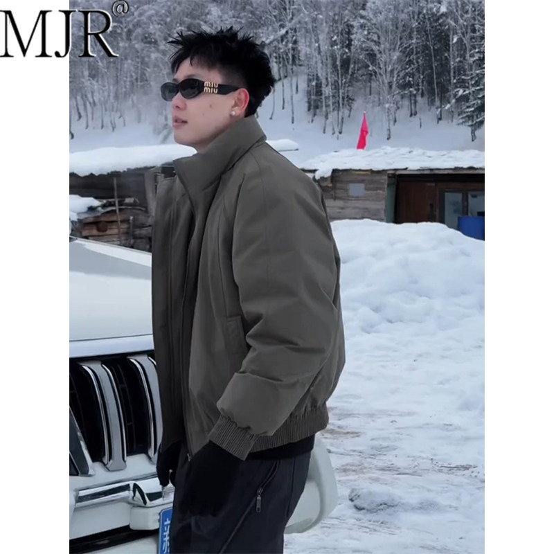 高端2025新款羽绒棉服男士冬季新款加厚保暖防寒外套男款飞行夹克