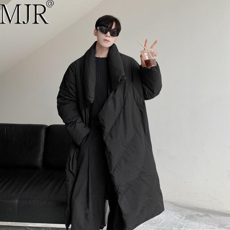 潮牌男士宽松大码羽绒棉服2026年冬季新款中长款过膝外套男款大衣