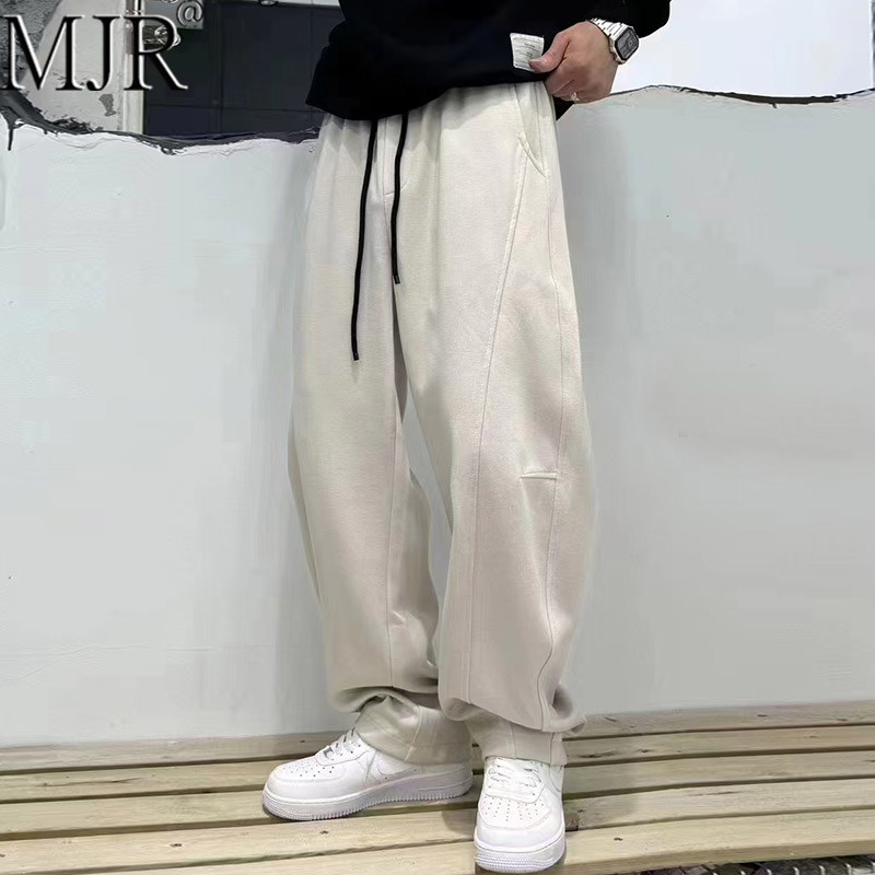 潮牌男士秋冬休闲裤2025新款加绒加厚卫裤男款高级感宽松直筒长裤