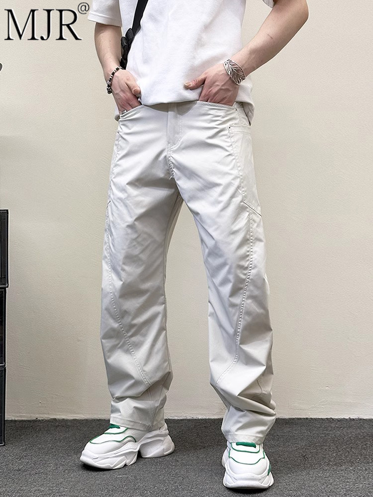 潮牌镰刀休闲弯刀裤男士夏季薄款设计感男裤子宽松直筒阔腿裤男款图片