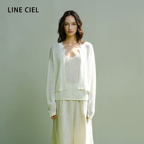 LINECIEL薄款系扣针织开衫女夏